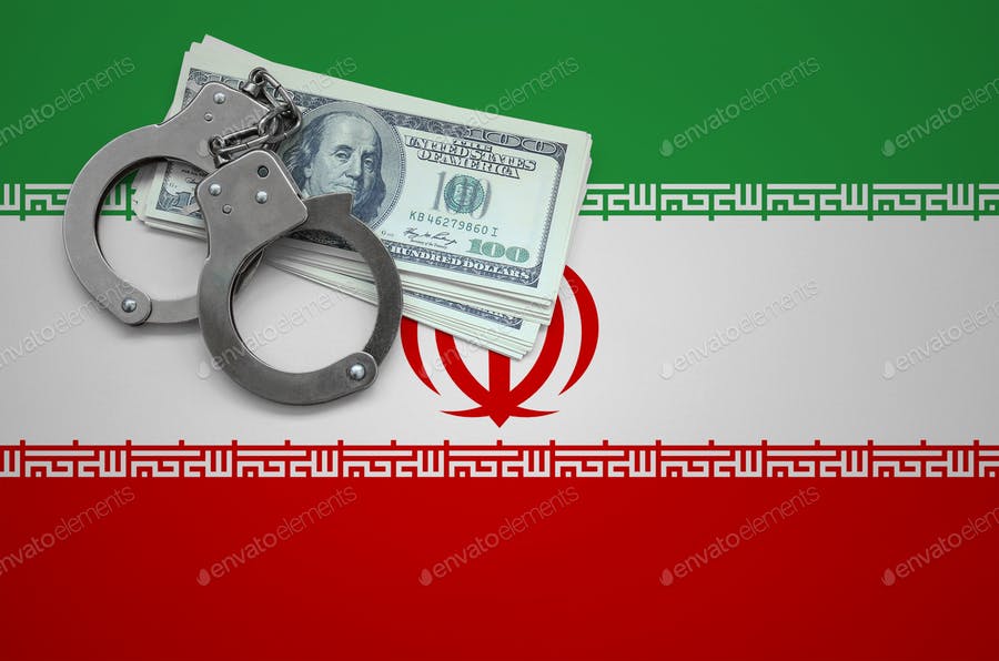 عکس پرچم ایران و دلار