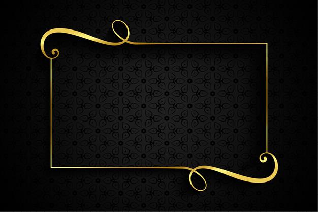 بک گراند مشکی طلایی قاب عکس
