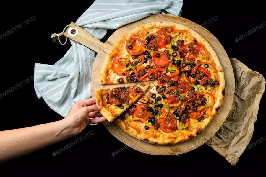 عکس پیتزا سبزیجات
