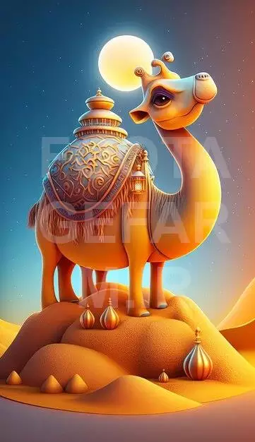عکس شتر در کویر