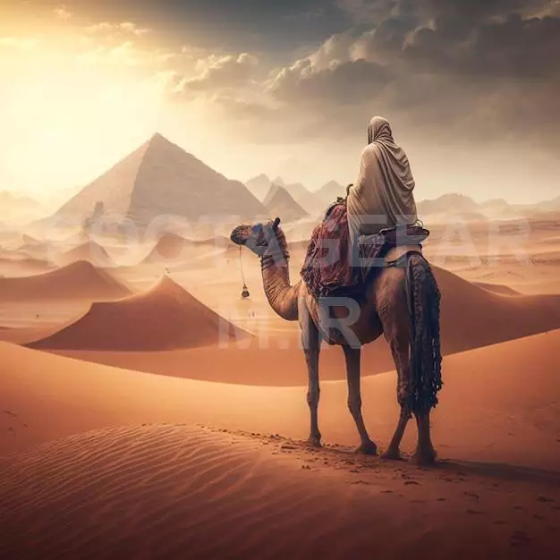 عکس شتر در بیابان