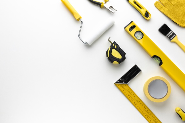 عکس ابزار آلات با زنگ زرد
