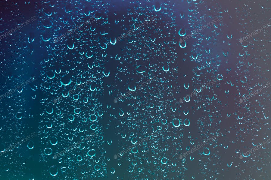 عکس قطره های باران روی شیشه