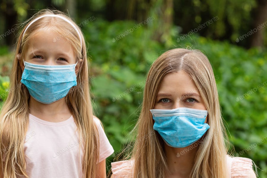 عکس کودکان با ماسک بهداشتی