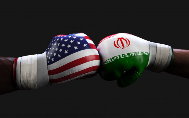 عکس پرچم ایران و امریکا